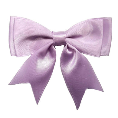 www.thecraftshop.net Trucraft - Large 25mm Satin Ribbon Double Bows - LILAC - Pack of 5