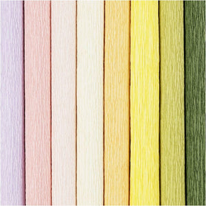 Creativ - Crepe Paper Craft Pack - 8 Rolls - Pastels