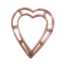 Load image into Gallery viewer, Trucraft - 12&quot; Heart Shape Copper Flat Florists Wreath Ring

