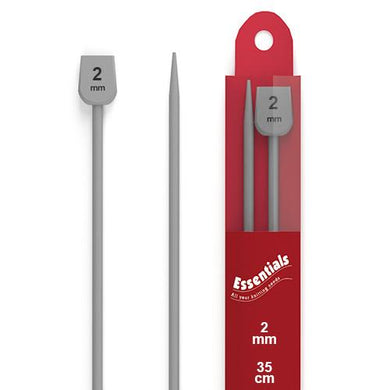 www.thecraftshop.net Whitecroft Essentials - 35cm Knitting Needles - Single Point - 2mm / UK14