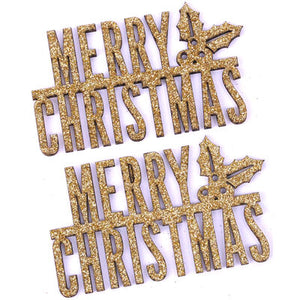 thecraftshop.net simply creative gold glittered sentiments merry christmas 5050489130694