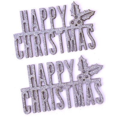 thecraftshop.net simply creative silver glittered sentiments merry christmas 5050489130700