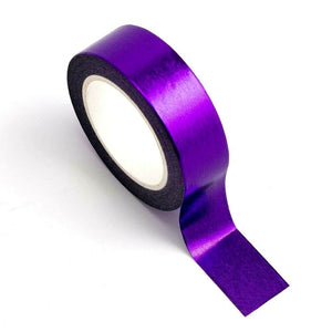 www.thecraftshop.net Italian Options - Washi Tape - 15mm x 10m Roll - Purple Metallic