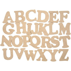 thecraftshop.net - Creotime - MDF Wooden 4cm Letters Alphabet -  Pack of 26 - 5712854117722 