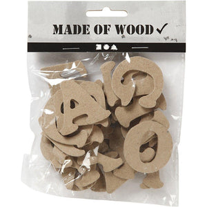 thecraftshop.net - Creotime - MDF Wooden 4cm Letters Alphabet -  Pack of 26 - 5712854117722 