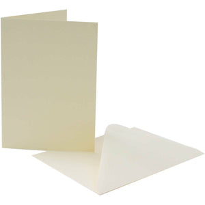 thecraftshop.net Trucraft - A5 Rectangle - Ivory Blank Craft Cards with Envelopes - Pack of 5