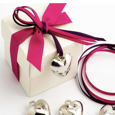 thecraftshop.net - italian options metallic puffed hearts 23mm pack of 12 5038168027015