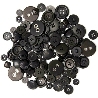 thecraftshop.net Trucraft - Mixed Size Buttons - 95g Pack - BLACKS