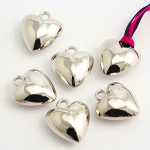 thecraftshop.net - italian options metallic puffed hearts 23mm pack of 12 	5038168027015