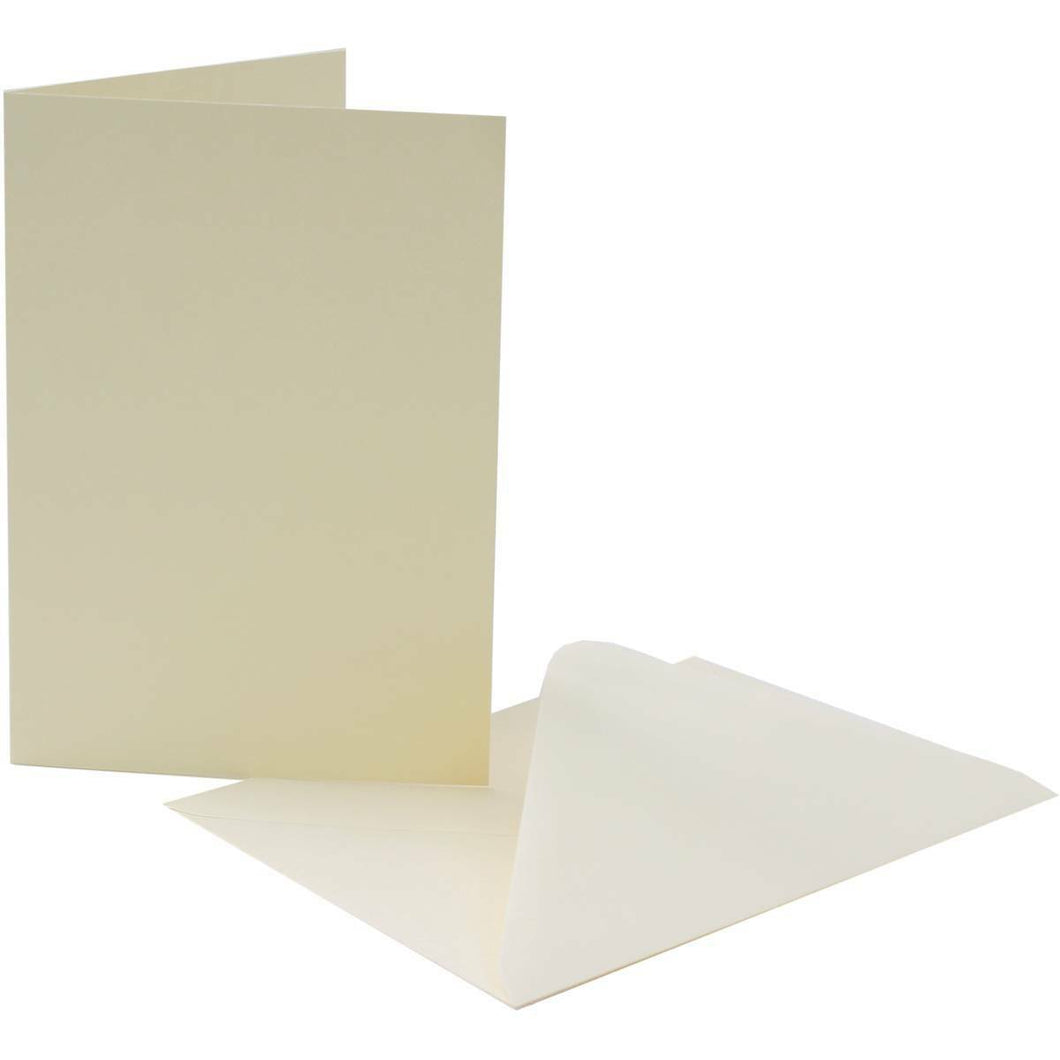 thecraftshop.net Trucraft - A6 Rectangle - Ivory Blank Craft Cards with Envelopes - Pack of 10