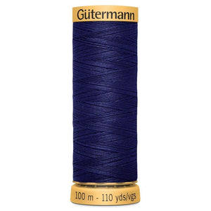 www.thecraftshop.net Gutermann 100% Natural Cotton Sewing Thread - 100m - Col. 6190 French Navy