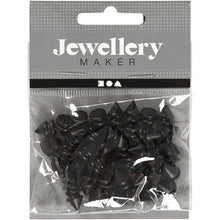 Load image into Gallery viewer, Jewellery Maker - Studs / Rivets - Black - 8mm x 10mm - Pack of 40
