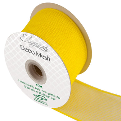 thecraftshop.net - Eleganza Deco Mesh - Ribbon - 63mm x 10m - YELLOW 	5055370638921