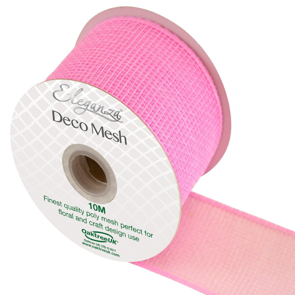 Eleganza Light Pink Deco Mesh – Waterproof Craft Ribbon- 63mm x 10m ...