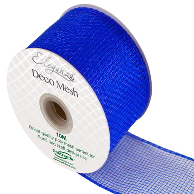 thecraftshop.net - Eleganza Deco Mesh - Ribbon - 63mm x 10m - ROYAL BLUE 5055370638990