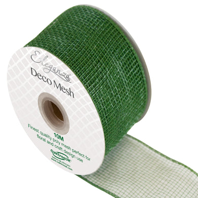thecraftshop.net - Eleganza Deco Mesh - Ribbon - 63mm x 10m - SAGE GREEN 5055370639034