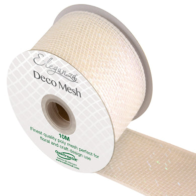  thecraftshop.net - Eleganza Deco Mesh - Metallic Ribbon - 63mm x 10m - IRIDESCENT 5055370639140