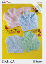 Load image into Gallery viewer, UKHKA - Knitting Pattern - Premature and Baby Long Sleeved Cardigan and Jumper
