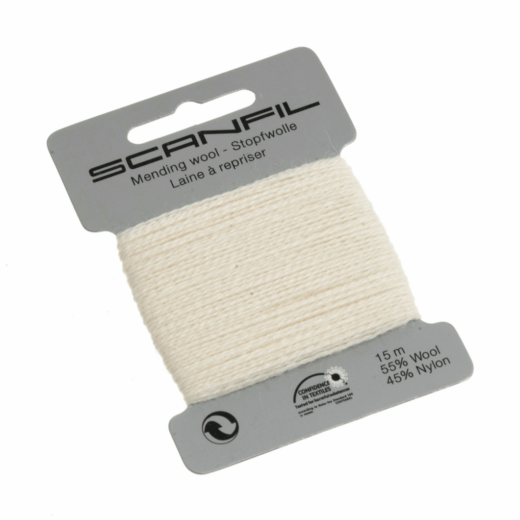 www.thecraftshop.net Scanfil - Mending Wool Thread - 15m - Col. 001 Bridal White