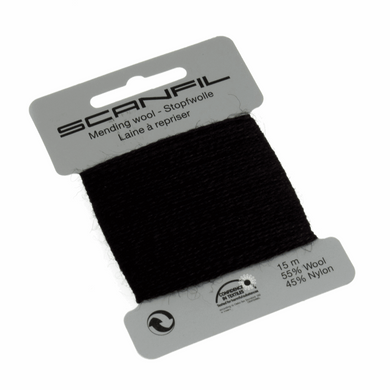 www.thecraftshop.net Scanfil - Mending Wool Thread - 15m - Col. 003 Black