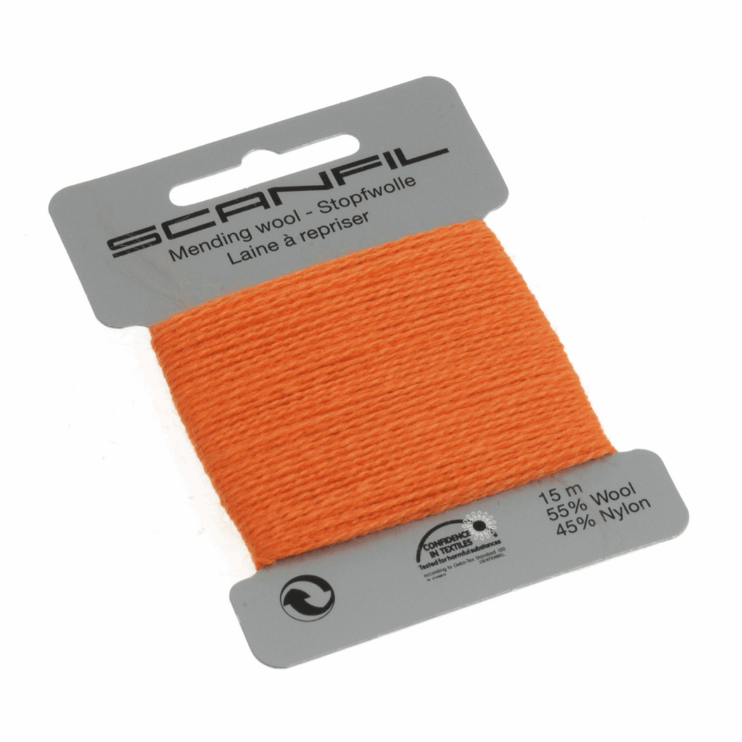 www.thecraftshop.net Scanfil - Mending Wool Thread - 15m - Col. 090 Orange