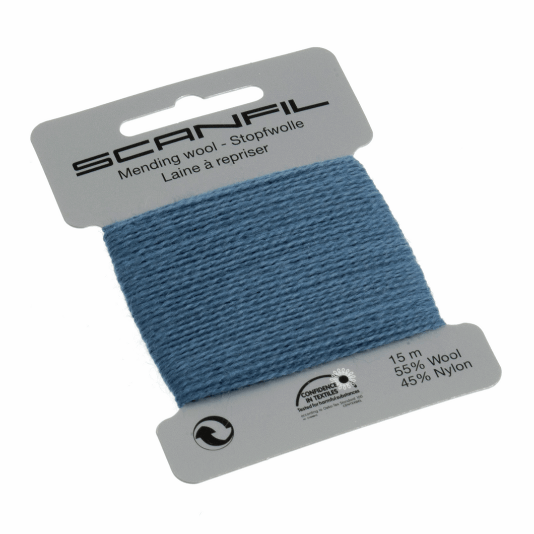 www.thecraftshop.net Scanfil - Mending Wool Thread - 15m - Col. 109 Steel Blue