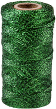 Load image into Gallery viewer, Habicraft Metallic Rope String Bakers Twine 100 Metre Roll - GREEN
