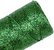 Load image into Gallery viewer, Habicraft Metallic Rope String Bakers Twine 100 Metre Roll - GREEN
