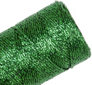 Habicraft Metallic Rope String Bakers Twine 100 Metre Roll - GREEN