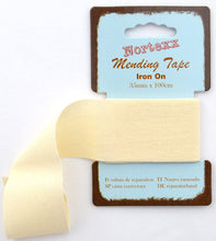 Load image into Gallery viewer, www.thecraftshop.net Nortexx - Iron on Mending Tape - CREAM - 35mm Wide x 1m
