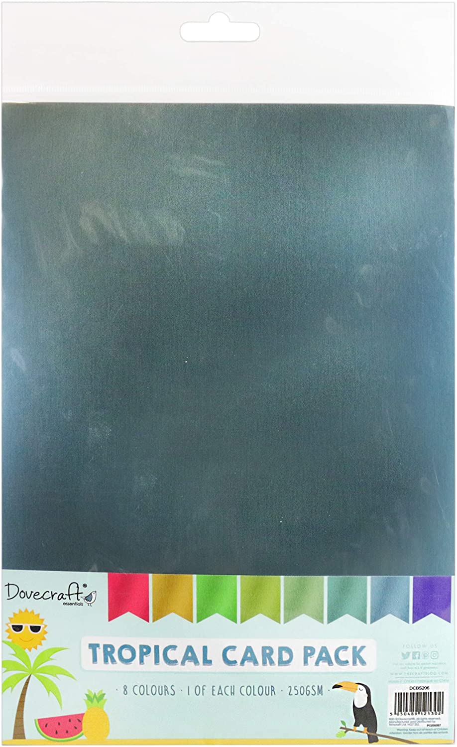 Dovecraft - Premium Pearlescent Metallic Card - Tropical - 240gsm - 8 x A4 Sheets