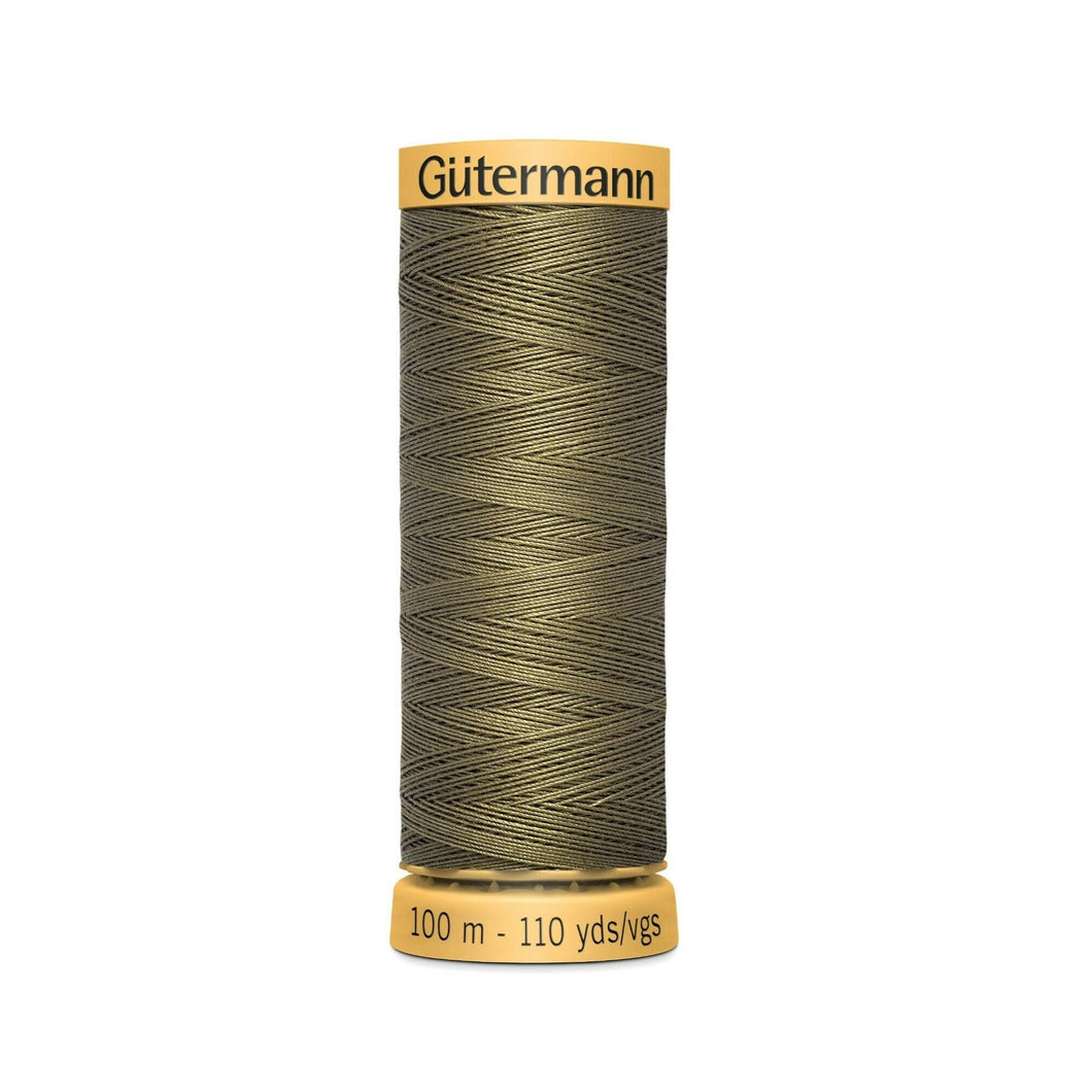 www.thecraftshop.net Gutermann 100% Natural Cotton Sewing Thread - 100m - Col. 825 Sage Brown