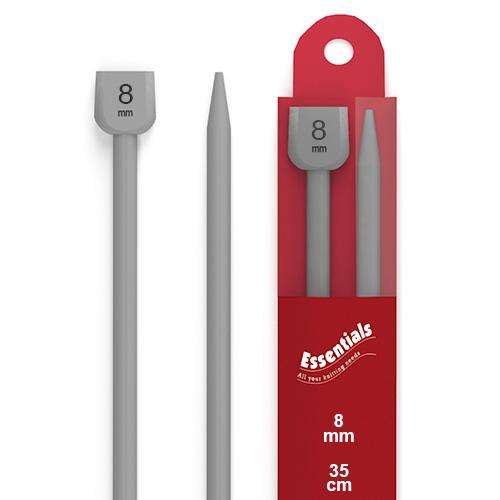 www.thecraftshop.net Whitecroft Essentials - 35cm Knitting Needles - Single Point - 8mm / UK0