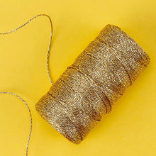 Load image into Gallery viewer, Habicraft Metallic Rope String Bakers Twine 100 Metre Roll - GOLD

