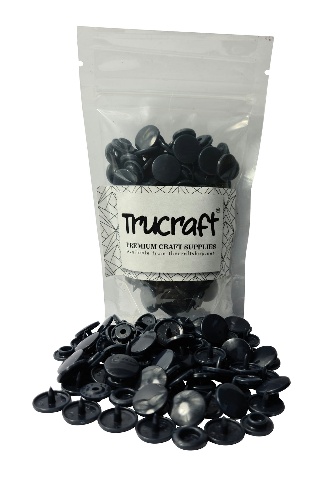 Trucraft - Plastic Snaps - 50 Sets - B02 Glossy Midnight Navy - Size 20 T5