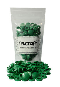 Trucraft - Plastic Snaps - 50 Sets - B31 Glossy Hunter Green - Size 20 T5
