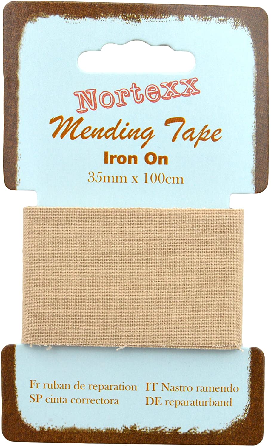 www.thecraftshop.net Nortexx - Iron on Mending Tape - BEIGE - 35mm Wide x 1m