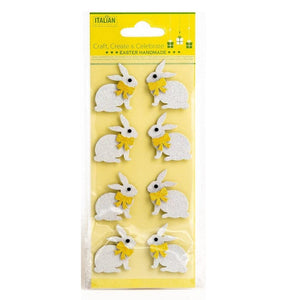 Italian Options - Glitter Easter Bunnies Card Toppers - Pack of 8
