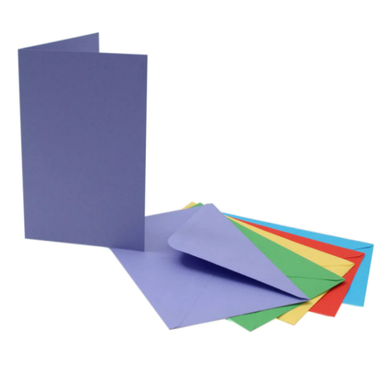 thecraftshop.net Bright Rainbow - Blank Rectangle C6 Cards and Envelopes - Pack of 5