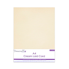 Load image into Gallery viewer, Dovecraft - Premium Craft Cream Laid Card - 220gsm - 10 x A4 Sheets
