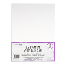 Load image into Gallery viewer, Dovecraft - Premium Craft White Laid Card - 220gsm - 10 x A4 Sheets
