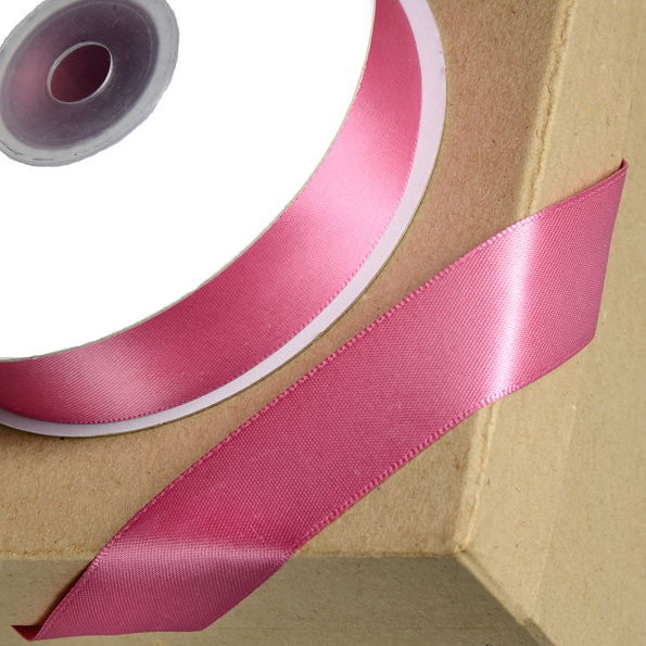 Trucraft - Double Sided Satin Craft Ribbon - 15mm x 2m Length - Dusky Pink
