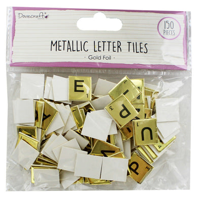 thecraftshop.net Dovecraft - Scrabble Letter Tiles - 2cm x 150 - GOLD 