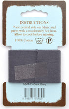Load image into Gallery viewer, WWW.THECRAFTSHOP.NET Nortexx - Iron on Mending Tape - DARK GREY - 35mm Wide x 1m

