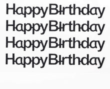 Load image into Gallery viewer, Italian Options - HAPPY BIRTHDAY Stickers - Black Glitter
