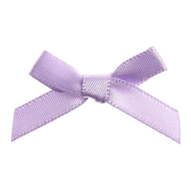 thecraftshop.net Trucraft - 3cm / 7mm Satin Ribbon Mini Craft Bows - LILAC - Pack of 20