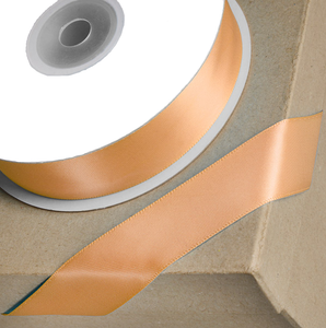 Trucraft - Double Sided Satin Craft Ribbon - 15mm x 2m Length - Melon