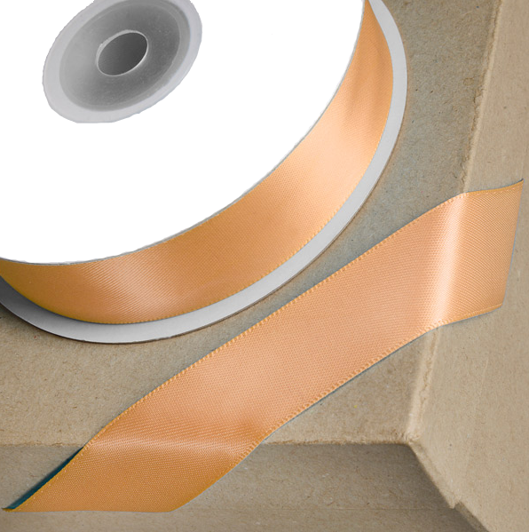 Trucraft - Double Sided Satin Craft Ribbon - 15mm x 2m Length - Melon