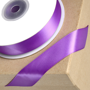 Trucraft - Double Sided Satin Craft Ribbon - 15mm x 2m Length - Purple