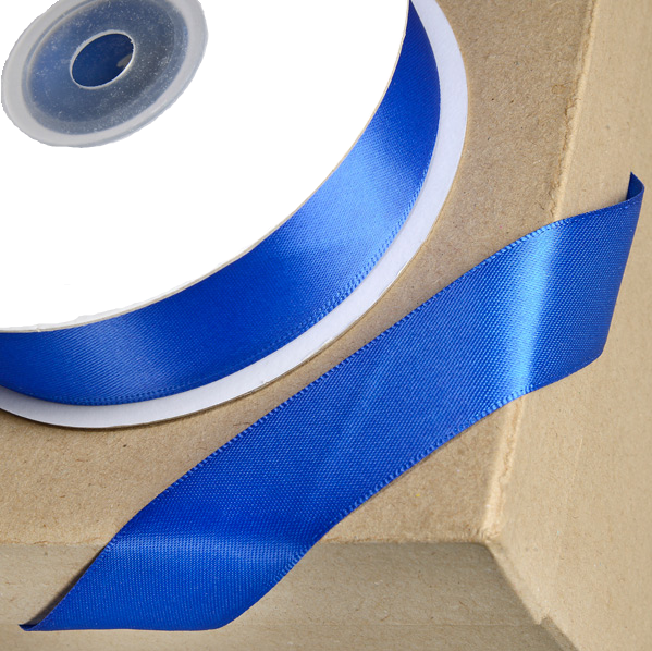 Trucraft - Double Sided Satin Craft Ribbon - 15mm x 2m Length - Royal Blue
